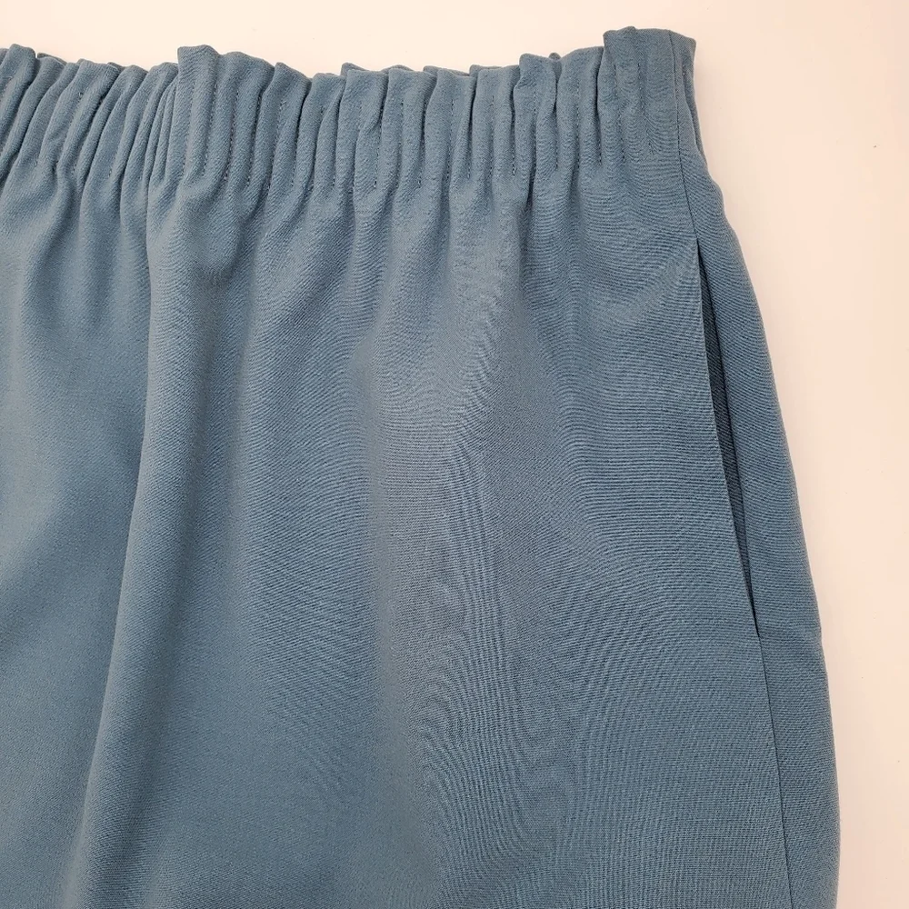 J.Crew Mercantile Solid Blue Pull on Casual Mini Skirt w/ Pockets